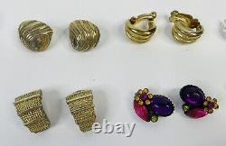 27 Pairs Of Vintage Clip On Earrings Various Brands & Styles