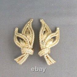 ANTIQUE 14KT YELLOW GOLD EARRINGS 10.2 grams Clip on STUNNING