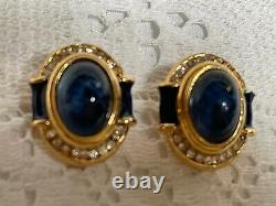 A pair of vintage christian dior bijoux clip on earrings