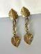 Amazing Vintage Givenchy Signed Clip On Dangle Tropical Earrings