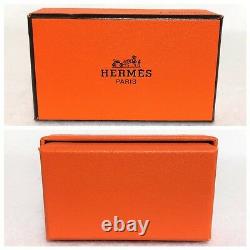 Auth HERMES Vintage Logos Cloisonne Ware Earrings Clip-On with Box Gold Tone