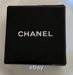 Authentic Chanel CC Round Button Clip On Earrings Vintage Goldtone 1990s