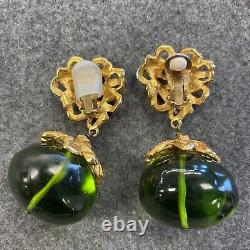 Authentic Vintage Christian Lacroix Ornate Clip Earrings