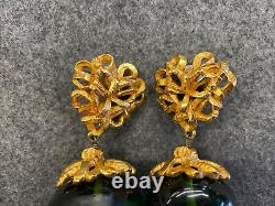 Authentic Vintage Christian Lacroix Ornate Clip Earrings