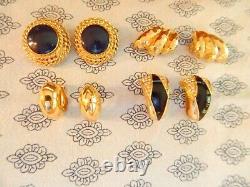 BEAUTIFUL & CLASSIC VINTAGE St John Clip On Earrings Lot 4 Pairs EX COND