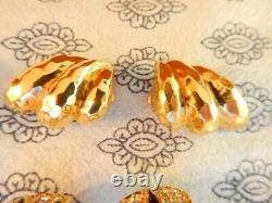 BEAUTIFUL & CLASSIC VINTAGE St John Clip On Earrings Lot 4 Pairs EX COND