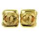 CHANEL CC Logos Earrings Clip-On Gold-Tone 94A Accessories Vintage 00741