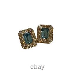 CHRISTIAN DIOR Vintage Clip On Costume Earrings