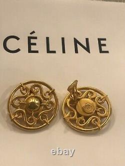 Celine Paris Costume Jewelry Clip On Earing Vintage 1989 Chanel Bottom Style