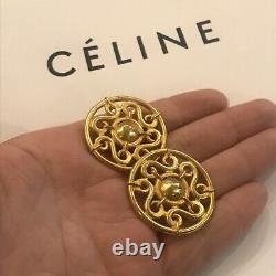 Celine Paris Costume Jewelry Clip On Earing Vintage 1989 Chanel Bottom Style