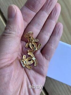 Chanel Vintage CC Clip-on Earrings Gold-tone