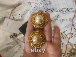 Chanel Vintage Clip Ons Earrings Stamped