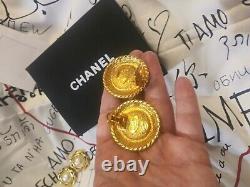 Chanel Vintage Clip Ons Earrings Stamped