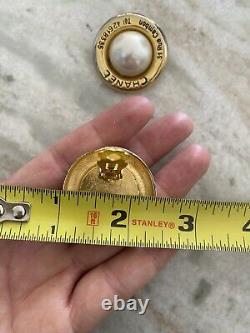 Chanel Vintage Pearl Rue Cambon Authentic Clip-on Earrings