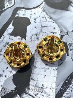 Chanel vintage gripoix clip on earrings