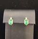 Chr. Dior Real Emerald Clip On Earrings Vintage