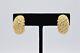 Christian Dior Earrings Clip Gold Pave Rhinestone Crystal Vintage Signed BinW