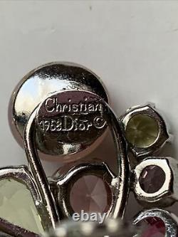Christian Dior Vintage Clip On Earrings Signed 1958