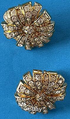 Four Vintage Clip Earrings- One Pair Branded Napier
