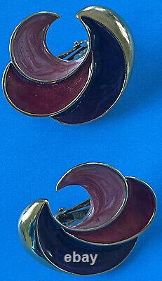 Four Vintage Clip Earrings- One Pair Branded Napier