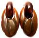 GERDA LYNGGAARD MONIES Buffalo Horn Dangling Vintage Clip Earrings