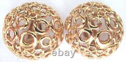 GIVENCHY On Original Card Oversized Open Work Circle Vintage Clip Earrings