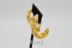 Givenchy Signed 4G Vintage Clip Earrings Braided Drop Dangle Chunky Runway Binx