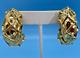 Givenchy Signed Clip withPads Earrings Gold-Tone Classic Chunky Rare Find 80's VTG