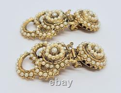 Gorgeous Gold Tone Rossi Alloy Jewelry Italy Vintage Clips EARRINGS