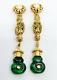 Gorgeous Vintage Gold Tone With Crystals Clip-ON Earrings
