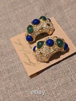 Gorgeous vintage clip-on earrings Kenneth Jay Lane #205