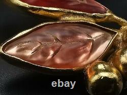 Kenzo Ancienne Paire De Boucles D'oreilles Clip Metal & Resine Vintage Earrings