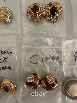 Lot of 7 Vintage Earing Pairs Designer Ben Amun Diva Gay Boyer Ciner Robert Lee