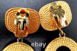 MAX MULLER West Germany Mogul Cabochon Vintage Clip Earrings