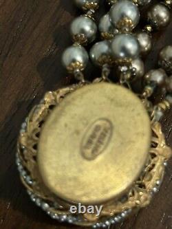 Miriam Haskel PARURE Necklace, Bracelet pin & Clip On earrings. Rare vintage