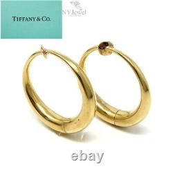 NYJEWEL Tiffany & Co. Vintage 14k Yellow Gold Circle Clip Earrings