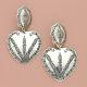Navajo sterling silver leonard t chee vintage stamped dangle clip-on earrings
