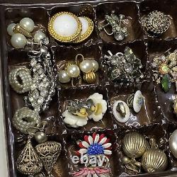 Old Earring Lot Screw On Clip On Antique & Vintage Some Very Rare Pairs