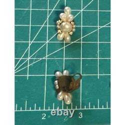 Pearl vintage/antique clip on Earrings made in France