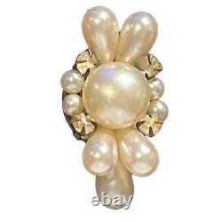 Pearl vintage/antique clip on Earrings made in France