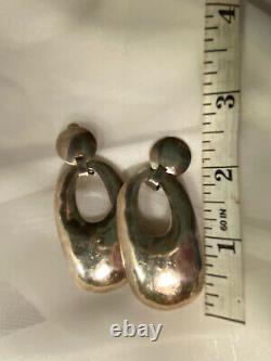 RARE! Vintage James Reid Ltd. Santa Fe, NM. Silver 925 Clip Earrings, 1980's