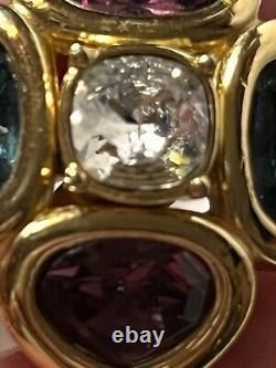 Rare HTF Vintage Christian Dior Swarovski Crystal Clip Earrings