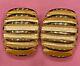 Rare Vintage Givenchy Gold Plated Clip On Earrings