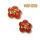 Rare Vintage KENZO Collectible clip-on earrings Cherry Blossoms Sakura Flowers