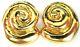 SCHERRER PARIS Massive Golden Swirl Vintage Clip Earrings