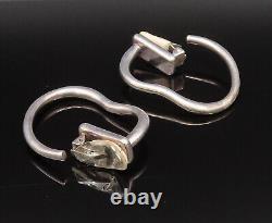 SIMON SEBBAGG 925 Silver Vintage Wavy Abstract Clip Back Earrings EG12244