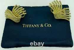 Tiffany & Company Vintage Jean Schlumberger Rope Design 18K Yellow Gold Earrings