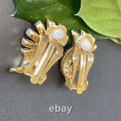 Unsigned Marcel Boucher Vintage Clip-On Earrings Estate Jewelry Pre-Owned Crysta