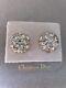 VINTAGE CHRISTIAN DIOR CRYSTAL, Some & GOLD TONE CLIP EARRINGS NEW ON CARD. 75
