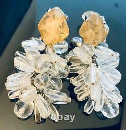 VINTAGE CLIP STATEMENT EARRINGS- France? ANDREW GN COUTURE Excellent Condition